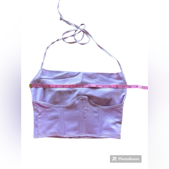 Lilac Detachable Corset Satin Top Size 2 - Picture 6 of 10